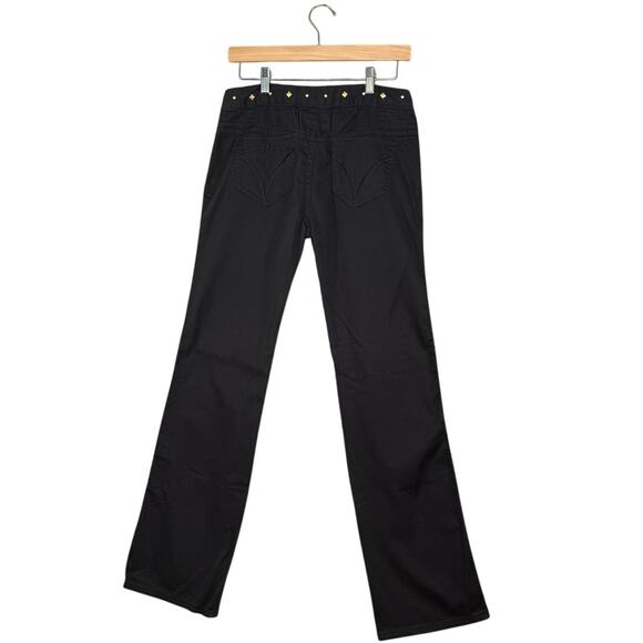 Rocawear Black Pants Gold Studded Low Rise Y2K Streetwear Women’s | Size 5/6 - Picture 3 of 11